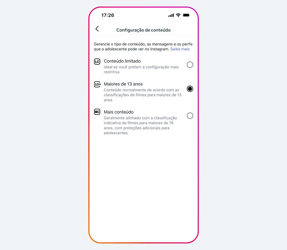 Tela Consciente: Instagram traz novas proteções de conteúdo a Contas de Adolescente no Brasil
