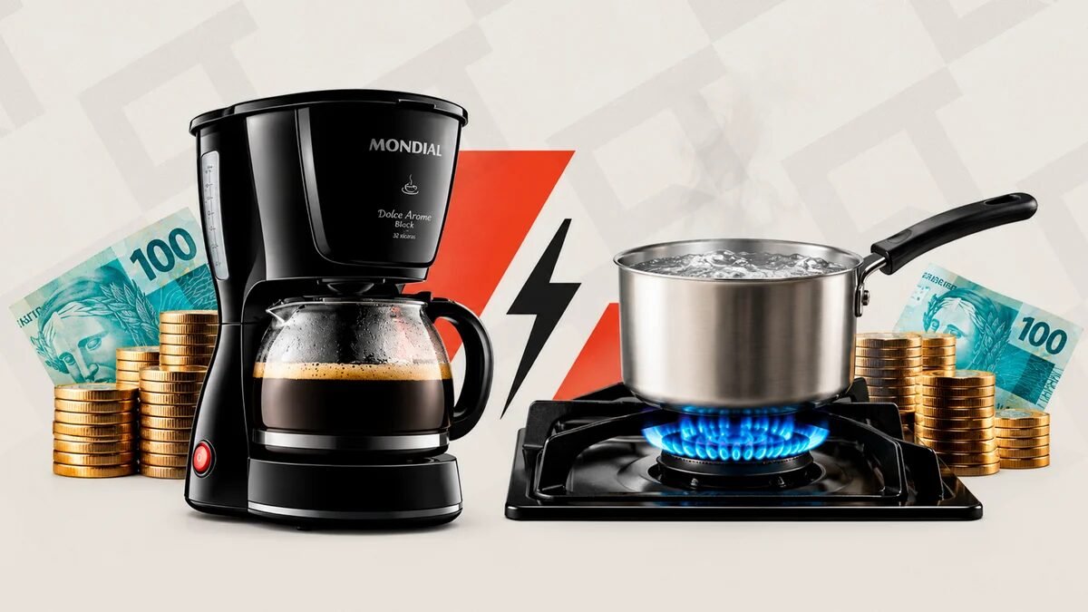 Cafeteira elétrica gasta mais que ferver água no fogão a gás? Fizemos as contas