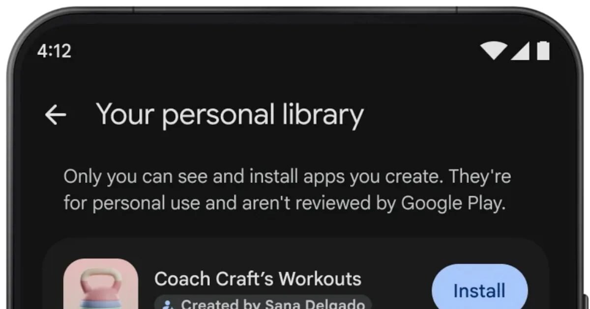 Google Play Store libera apps criados com IA para uso pessoal