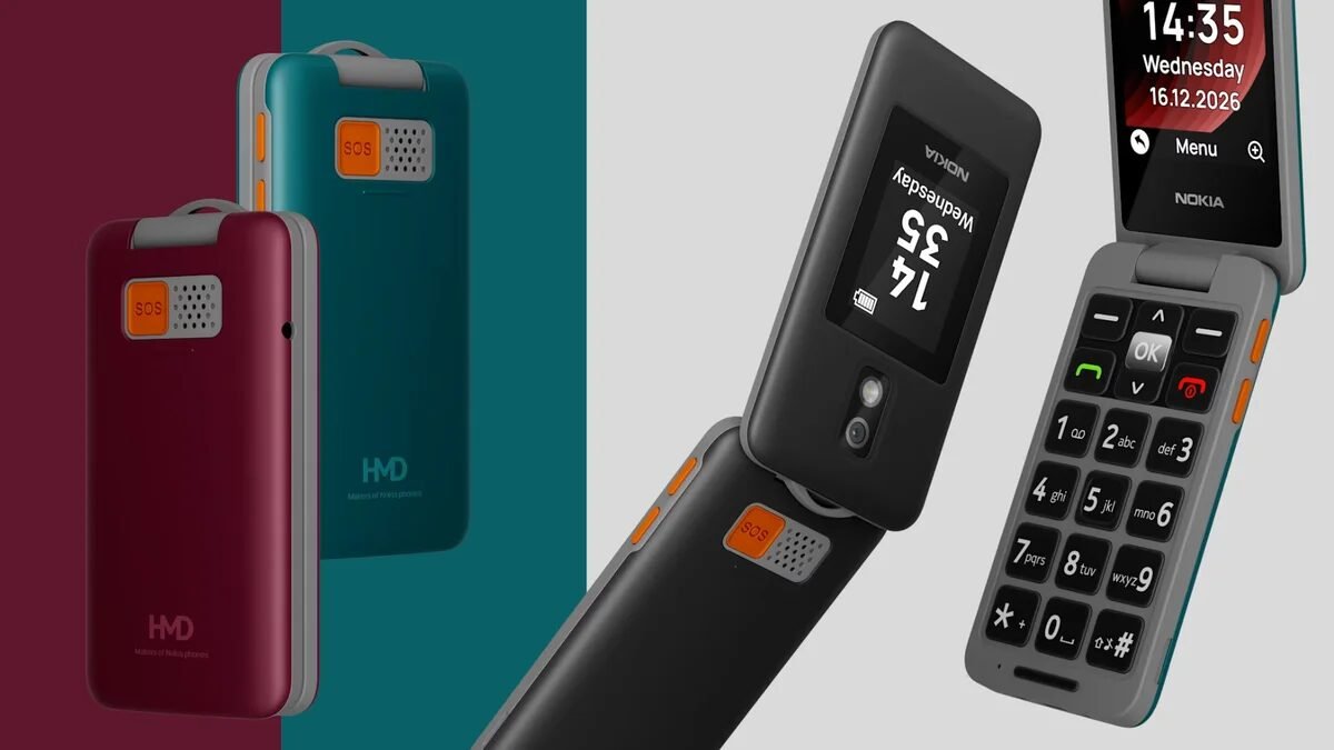 Nokia lança celular flip para idosos com botão SOS e controle à distância