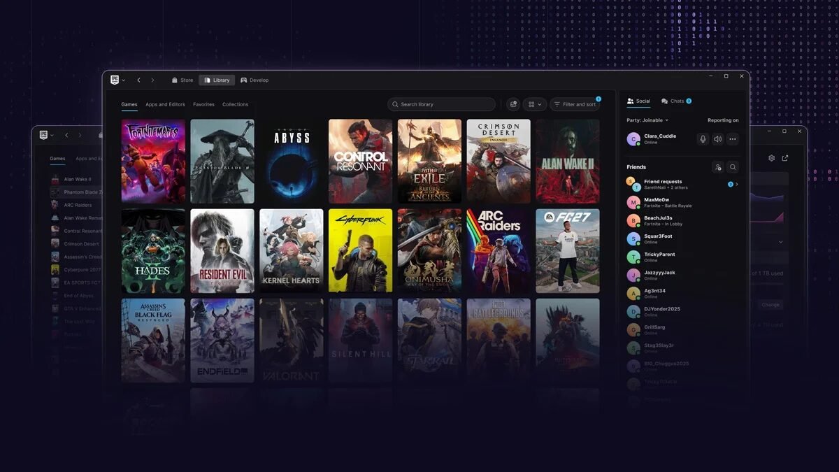 Novo launcher da Epic Games é mais leve, rápido e 100% feito por IA