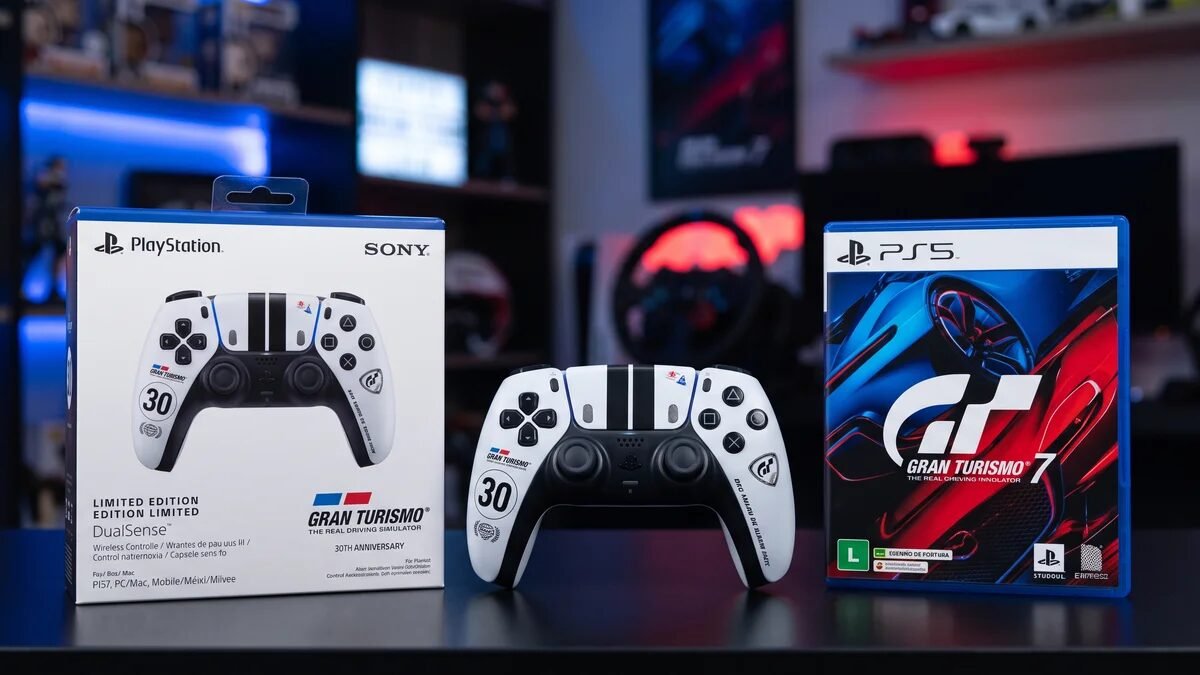Preço baixo: Controle DualSense Gran Turismo + Jogo GT7 em 10x sem juros