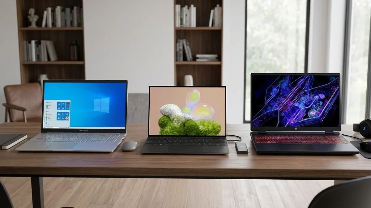 Quais são as diferenças entre notebooks de entrada, premium e gamer?