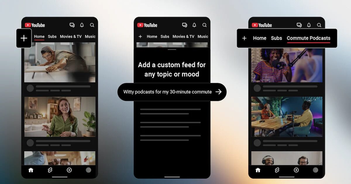 YouTube muda interface no celular e lança feeds personalizados com IA; confira como ficou